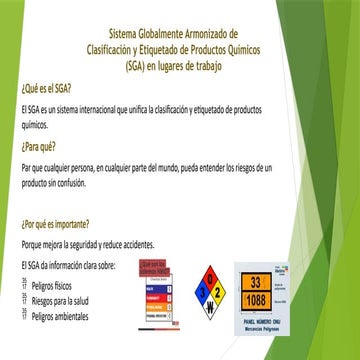 CAPACITACIÓN SGA sistema globalmente armonizado | PPTX