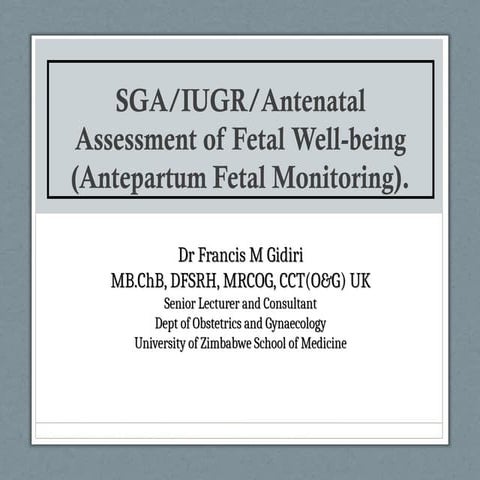small for gestational age, intauterine growth retardation
