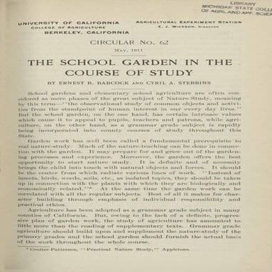 The School Garden in the Course of Study