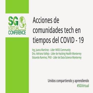 Acciones de comunidades tech en tiempos del Covid19