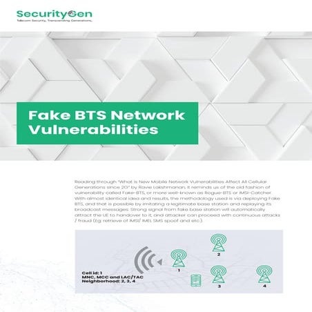 Fake BTS Network Vulnerabilities