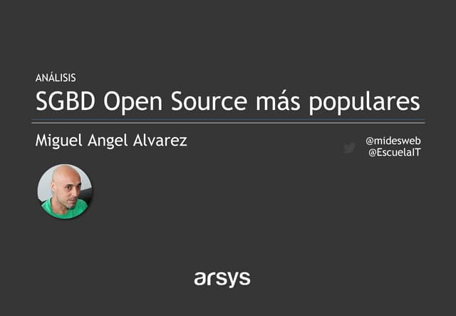 SGBD open source mas populares