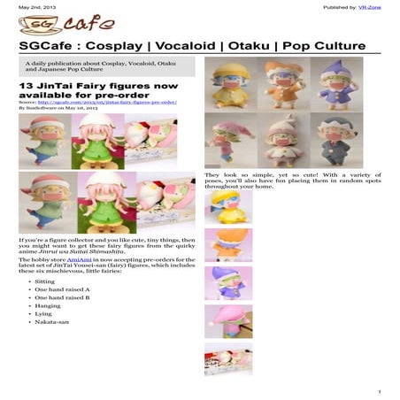 SGcafe Anime News For Otaku May 2013 Issue