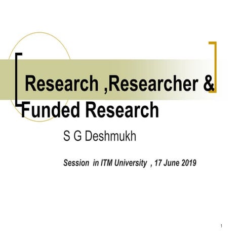 Research , researcher and Funded Resesrch 