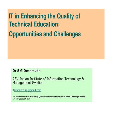 Sgd role-of-it-in-quality of-education