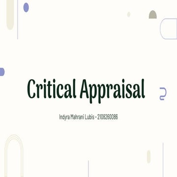 Critical Appraisal