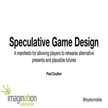 Speculative Game Design