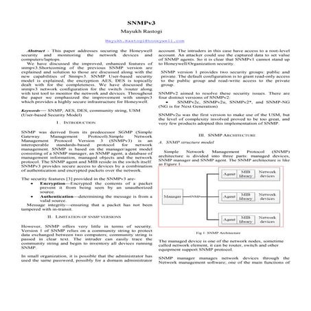 White Paper on SNMPv3