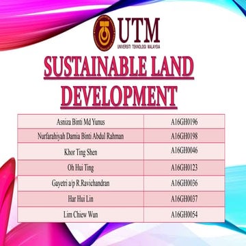 Sustainable Land Development