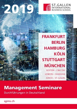 Management Seminare - Durchführungen in Deutschland 2019
