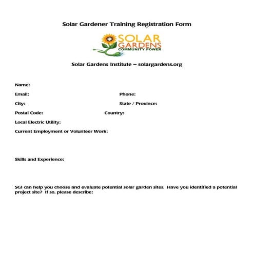 Sgi training registration