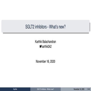 SGLT2 inhibitors - what's new?