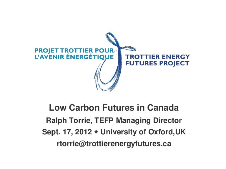 Low Carbon Futures In Canada 2012