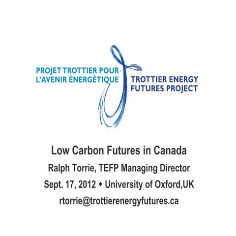 Low Carbon Futures in Canada (2012)