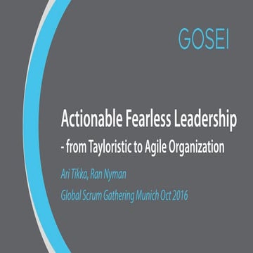 Actionable Fearless Leadership
