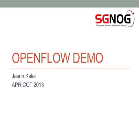 Sgnog openflow demo-v1.0