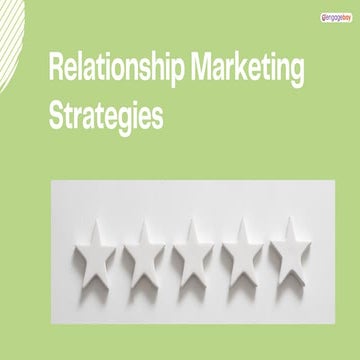 Relationship marketing strategies