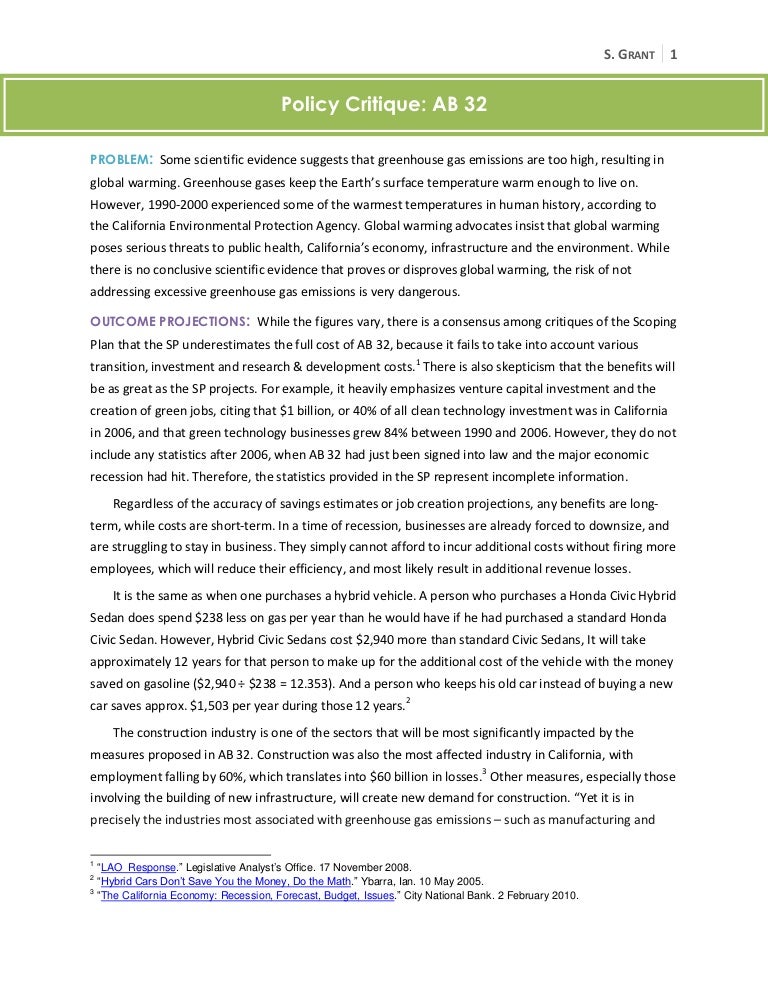 example of critique essays