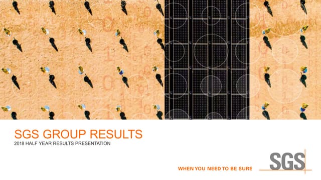 SGS 2018 Half Year Results Presentation