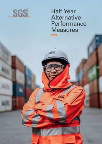 SGS 2022 Half Year Results Alternative Performance Measures Report