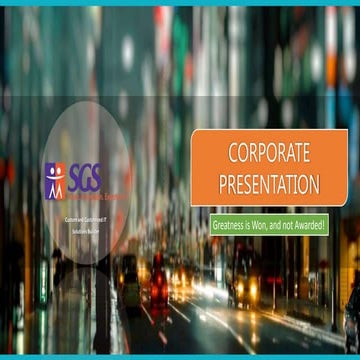 SGS Technologie Corporate Presentation