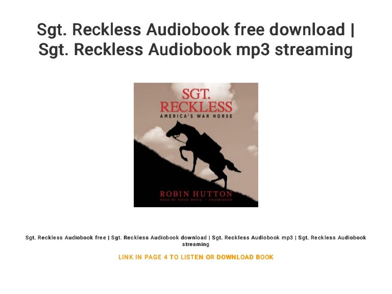 Sgt Reckless Audiobook Free Download Sgt Reckless Audiobook Mp3 S 