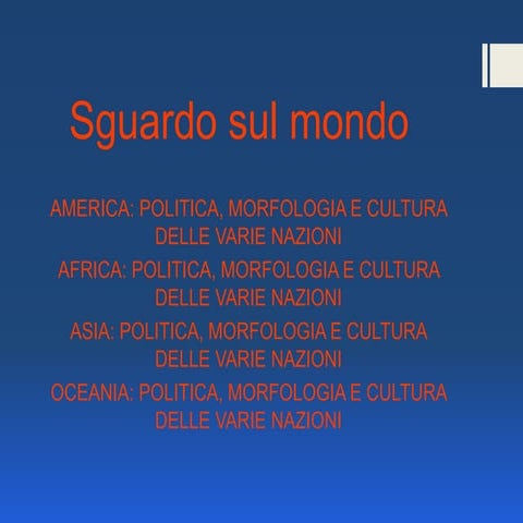Sguardo sul mondo