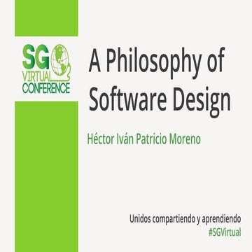 A Philosophy of Software Design: Estrategias para controlar la ...