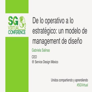 De lo operativo a lo estratégico: un modelo de management de diseño