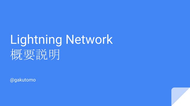 Lightning network 概要解説