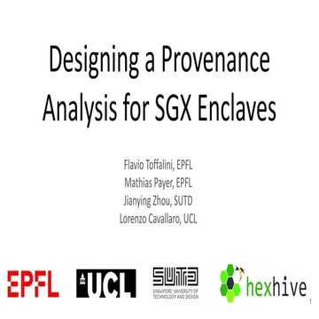 SGXMonitor Presentation - ACSAC 2022