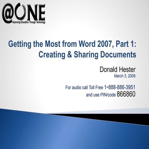 MS Word Part 1 (2009)
