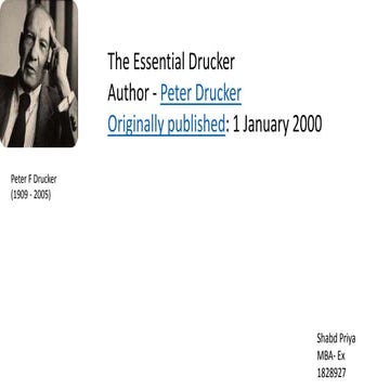 Essential drucker