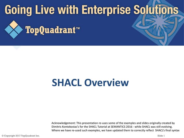 SHACL Overview