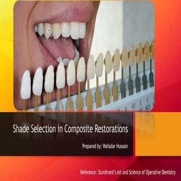 Shade selection in composite restorations