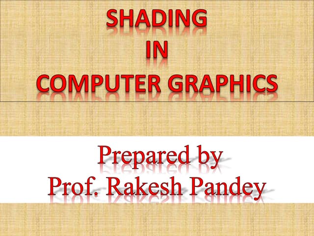 Shading methods