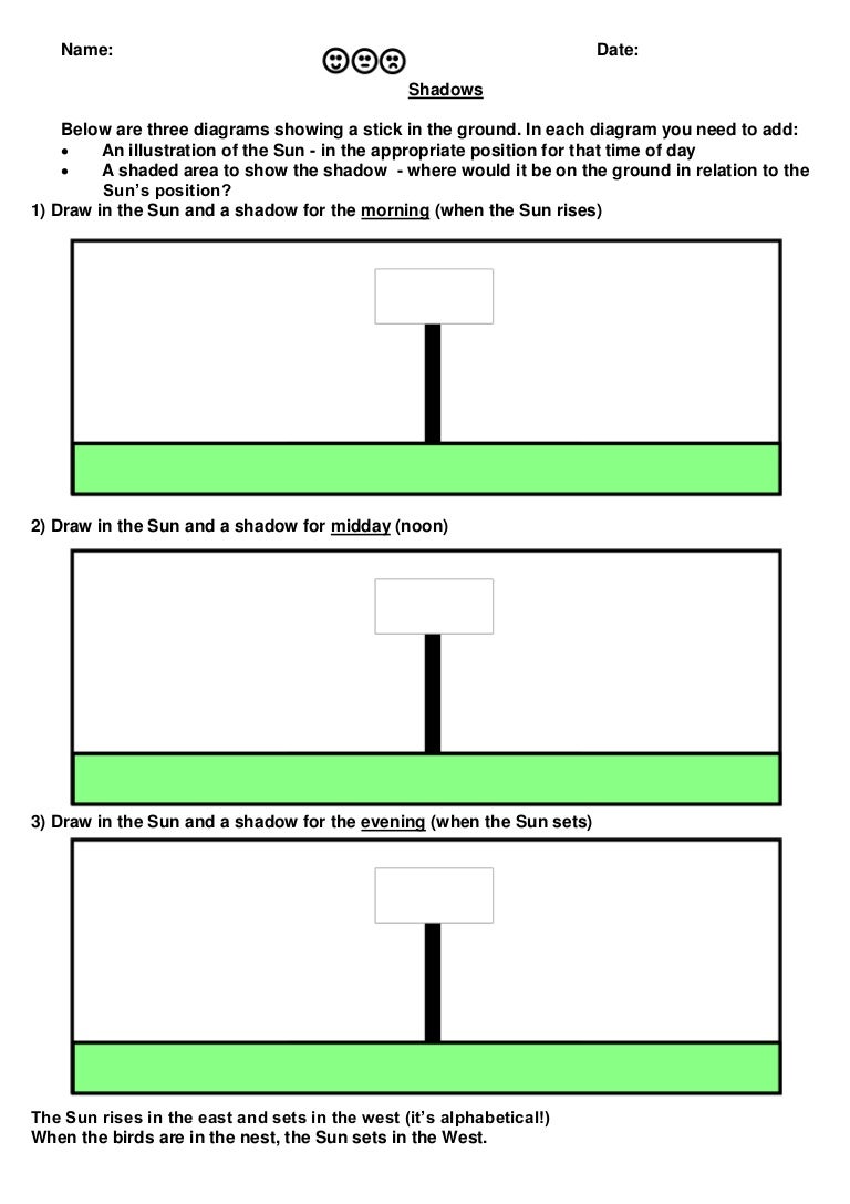 5th Grade Shadows Worksheet