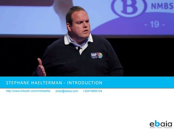 Introduction to Stéphane Haelterman