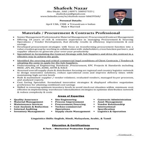 resume-for-procurement-contracts-engineer-pdf