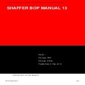 Shaffer Bop Parts Manual : Shaffer® Manual Lock Model SL Standard BOP ...