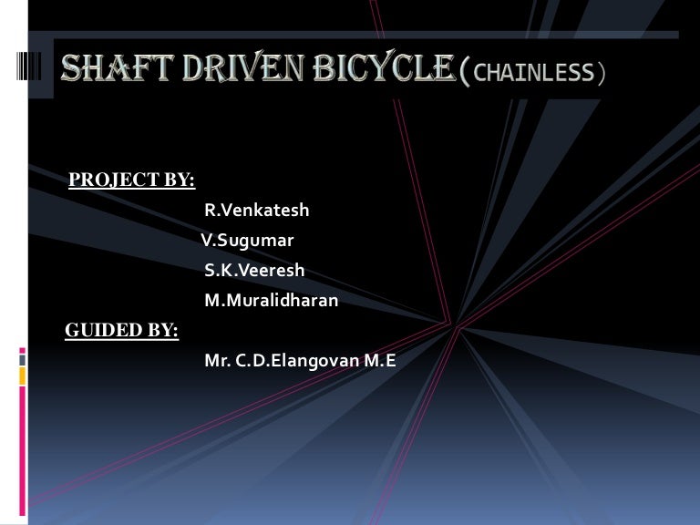 chainless bicycle ppt