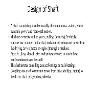 Shaft under combined loading
