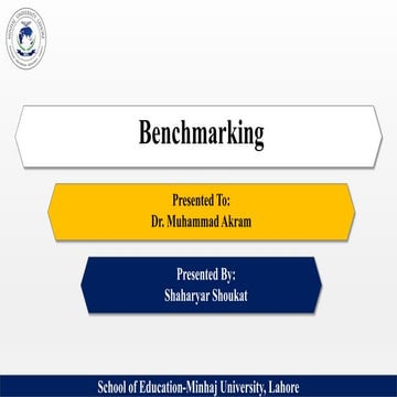 Benchmarking- Types- Tools & Techniques- Future Trends