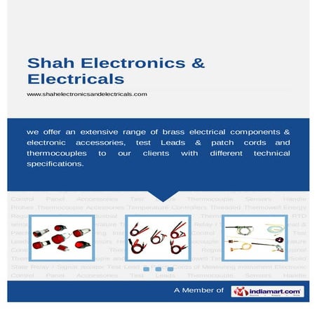 Shah Electronics & Electricals, Mumbai, Industrial Thermocouples & RTD's