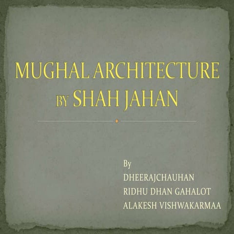 Shahjahan architecture 