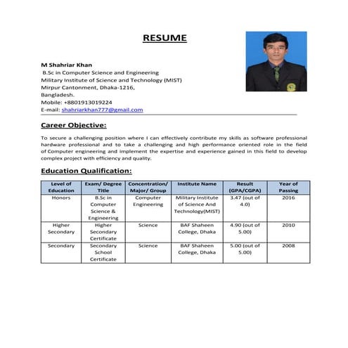 Shahriar resume-
