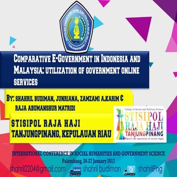 Comparative E-Government in Indonesia and Malaysia: utilization of government...