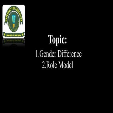 Gender difference & Role model 