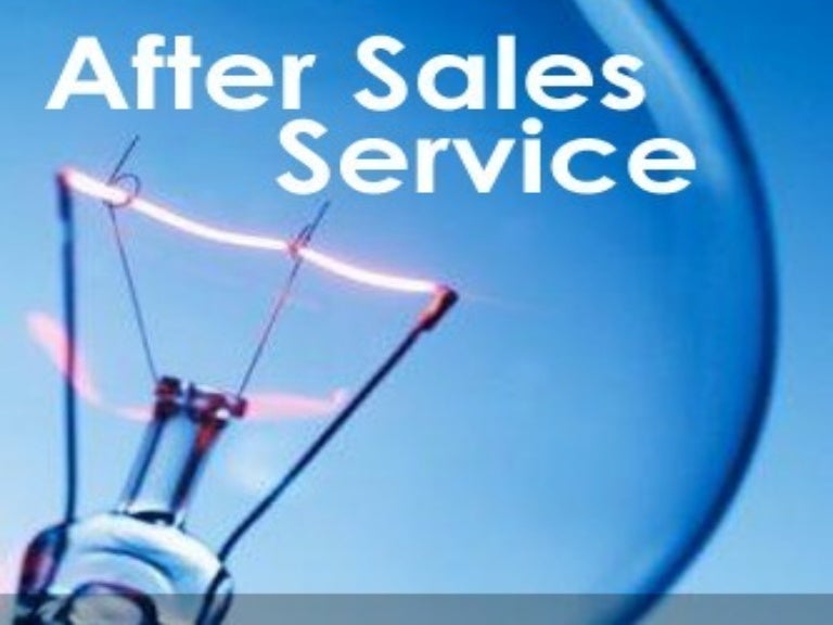 After sales service