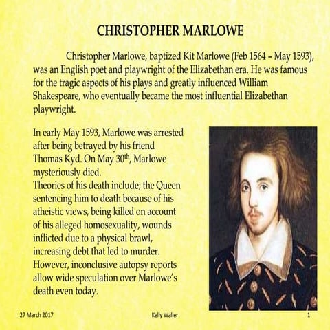 Christopher Marlowe -  Tamburlaine